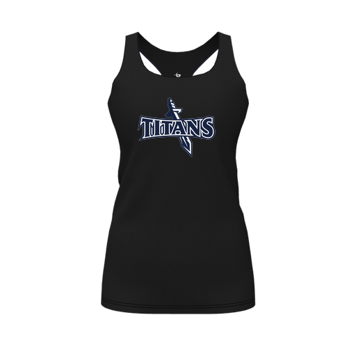 [FT0TRBBK-FYS-LOGO1] Decker Racerback Tank Top (Female Youth S, Black, Logo 1)