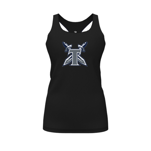 [FT0TRBBK-FYS-LOGO2] Decker Racerback Tank Top (Female Youth S, Black, Logo 2)
