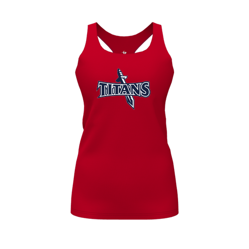 [FT0TRBRD-FYS-LOGO1] Decker Racerback Tank Top (Female Youth S, Red, Logo 1)