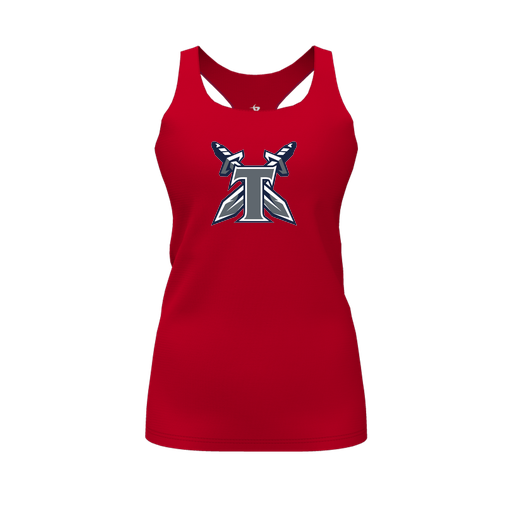[FT0TRBRD-FYS-LOGO2] Decker Racerback Tank Top (Female Youth S, Red, Logo 2)