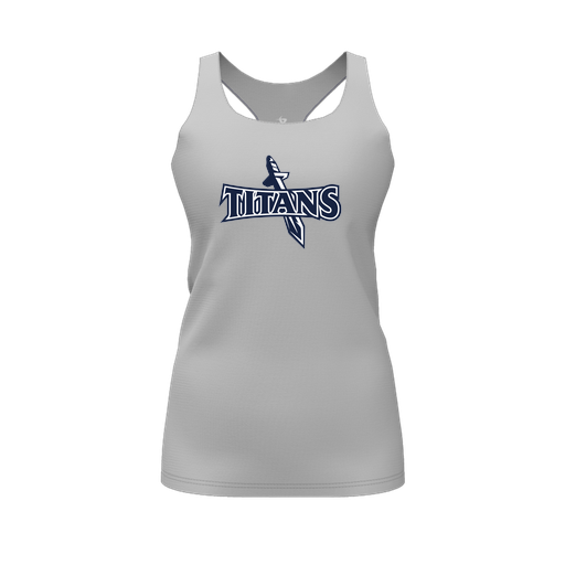 [FT0TRBGY-FYS-LOGO1] Decker Racerback Tank Top (Female Youth S, Gray, Logo 1)