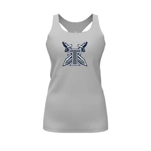 [FT0TRBGY-FYS-LOGO2] Decker Racerback Tank Top (Female Youth S, Gray, Logo 2)