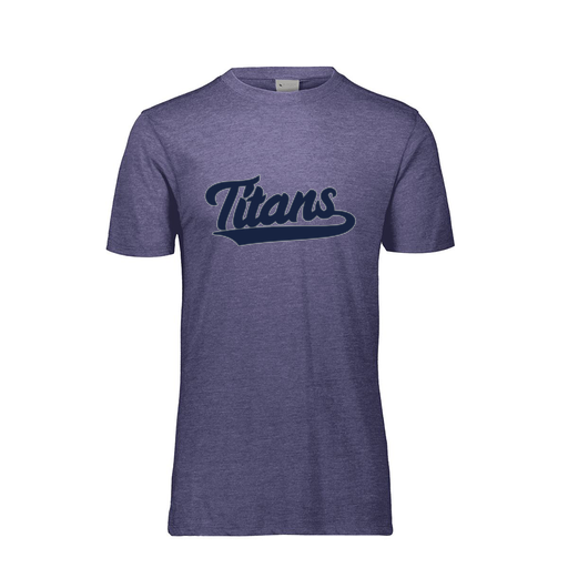 [FTSCUBNV-YS-LOGO3] Decker Youth Tri-Blend T-Shirt - Short Sleeve (Youth S, Navy, Logo 3)