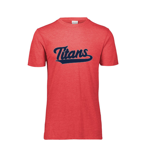 [FTSCUBRD-YS-LOGO3] Decker Youth Tri-Blend T-Shirt - Short Sleeve (Youth S, Red, Logo 3)