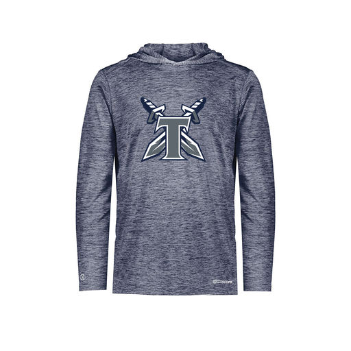 [FOLHCGNV-AS-LOGO2] Decker Men's Charge Hoodie (Adult S, Navy, Logo 2)