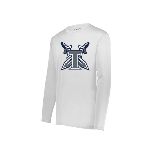 [222822.005.XS-LOGO2] Men's LS Smooth Sport Shirt (Adult XS, White, Logo 2)