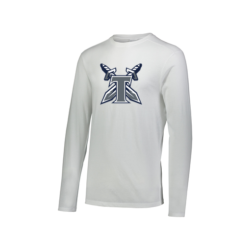 [FTLCUBWH-AXS-LOGO2] Decker Men's Tri-Blend T-Shirt - Long Sleeve (Adult XS, White, Logo 2)