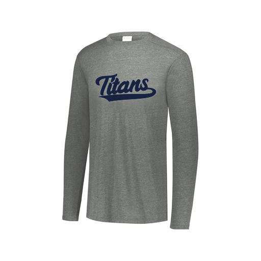 [FTLCUBGY-AXS-LOGO3] Decker Men's Tri-Blend T-Shirt - Long Sleeve (Adult XS, Gray, Logo 3)