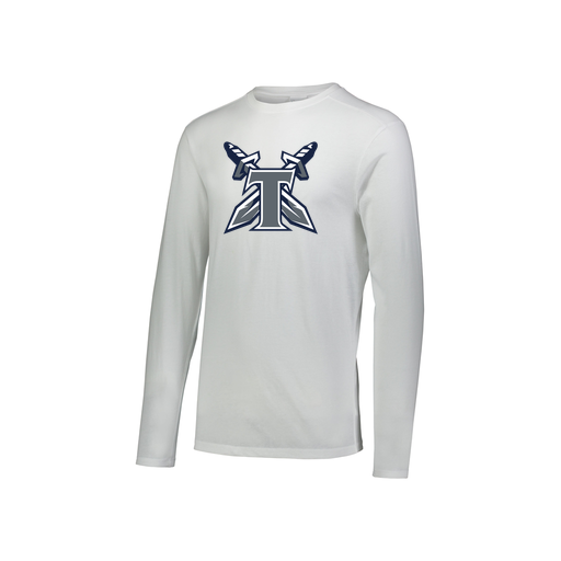 [FTLCUBWH-YS-LOGO2] Decker Youth Tri-Blend T-Shirt - Long Sleeve (Youth S, White, Logo 2)