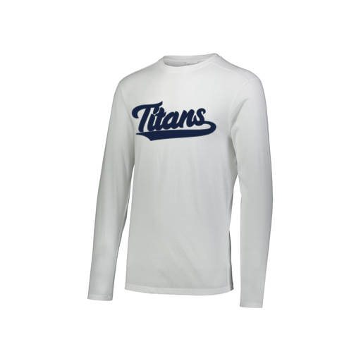 [FTLCUBWH-YS-LOGO3] Decker Youth Tri-Blend T-Shirt - Long Sleeve (Youth S, White, Logo 3)